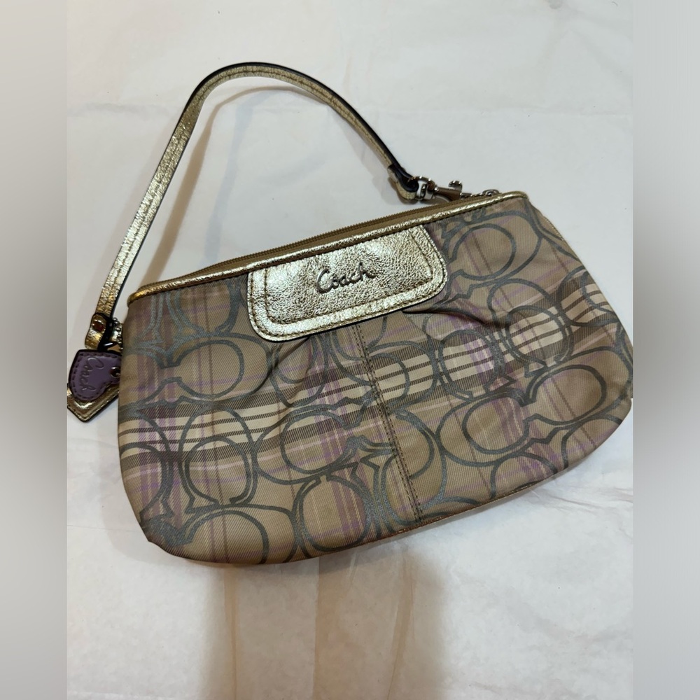 Coach signature wristlet